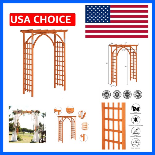 85in wooden arbor garden - 85in,