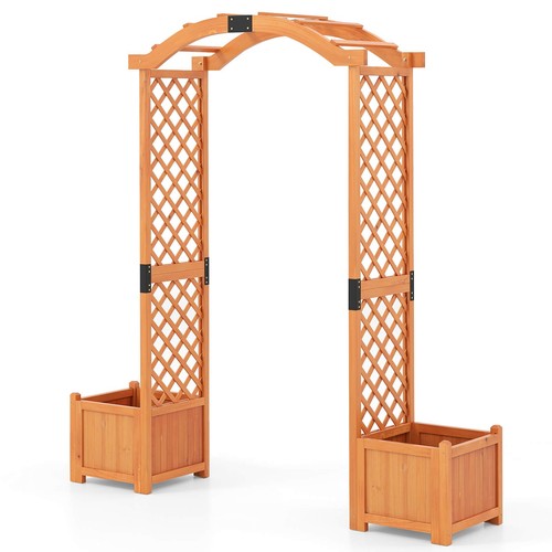 Wooden garden arbor - garden, outdoor