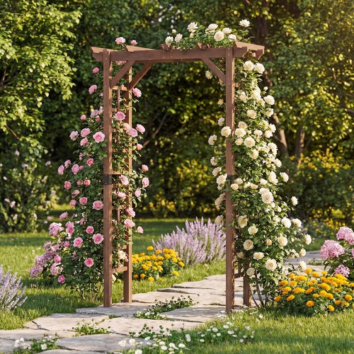 Garden arch wooden arbor - ft,
