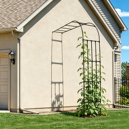 Black half side curved - curved, arch