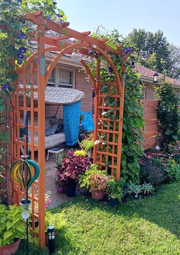 7ft wood garden arch - 7ft,