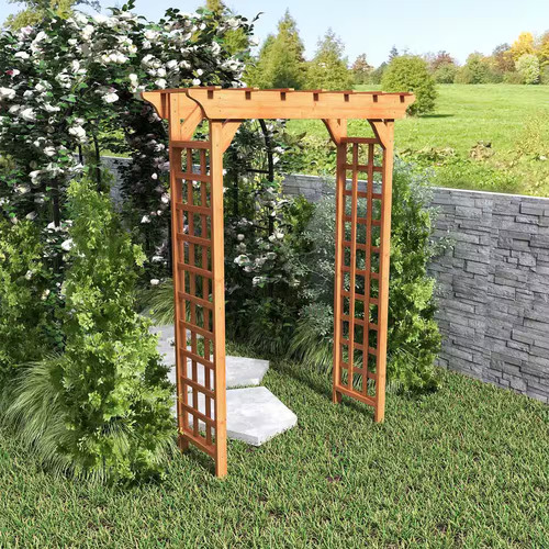 In wooden arbor - in.,