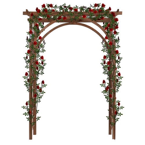 8ft wooden garden arbor - garden, arches