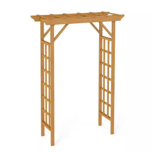 Brown wood arbor - 85,