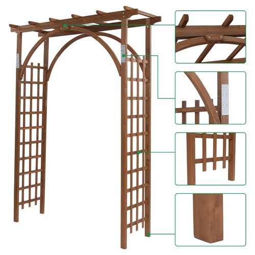 Wooden garden arbor arches - wooden,