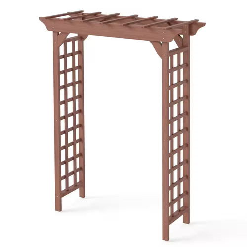 Brown wood arbor - 86, in.