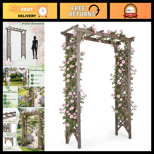 Wooden garden arch trellis - arch,