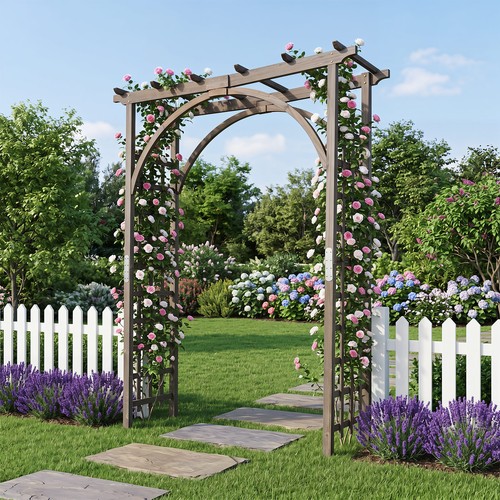 Flat top garden arch trellis - flat,