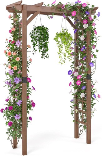 7ft wood garden arbor - 7ft,